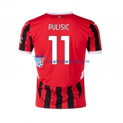 AC Milan Pulisic 11 Koszulka Męska Domowy 2024-2025 Krótkie Rękawy