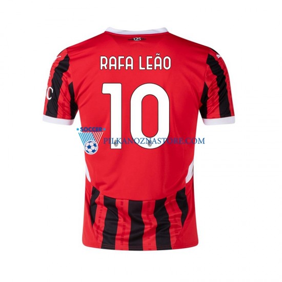 AC Milan RAFA LEAO 10 Koszulka Męska Domowy 2024-2025 Krótkie Rękawy