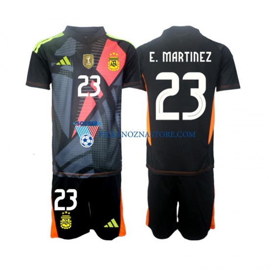 Strój Bramkarski Argentyna dla Dzieci Emiliano Martinez 23 Koszulka Domowy 2024 Krótkie Rękawy