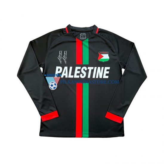 Club Deportivo Palestino Center Stripre Koszulka Męska Domowy 2024-2025 Długie Rękawy