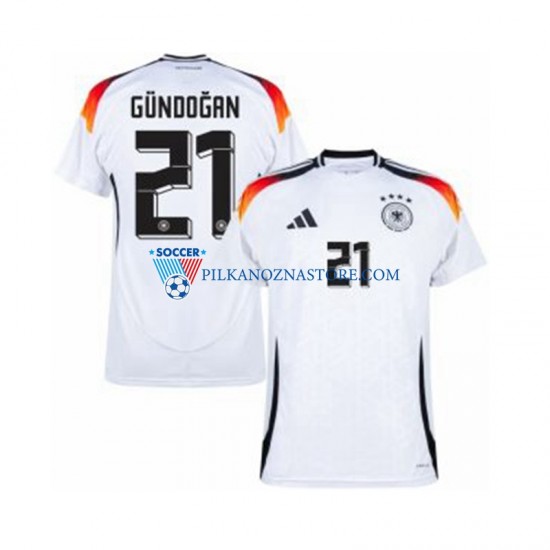 Niemcy Ilkay Gundogan 21 Koszulka Męska Domowy Euro 2024 Krótkie Rękawy