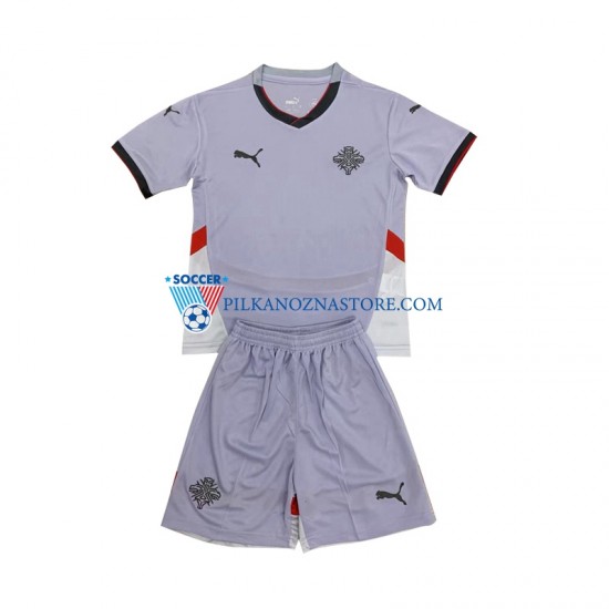 Islandia dla Dzieci Koszulka Wyjazdowy 2024 Krótkie Rękawy