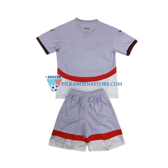Islandia dla Dzieci Koszulka Wyjazdowy 2024 Krótkie Rękawy
