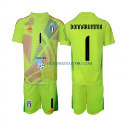 Strój Bramkarski Włochy dla Dzieci Donnarumma 1 Koszulka Domowy Euro 2024 Krótkie Rękawy