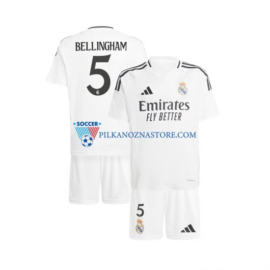 Real Madryt dla Dzieci Jude Bellingham 5 Koszulka Domowy 2024-2025 Krótkie Rękawy