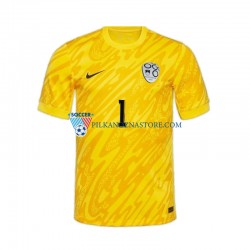 Strój Bramkarski Słowenia Jan Oblak 1 Koszulka Męska Domowy Euro 2024 Krótkie Rękawy