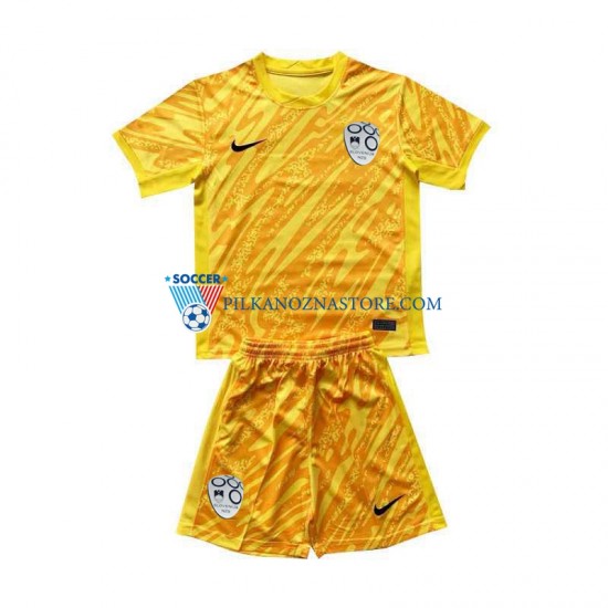 Strój Bramkarski Słowenia dla Dzieci Koszulka Domowy Euro 2024 Krótkie Rękawy