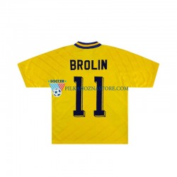 Szwecja Brolin 11 Retro Koszulka Męska Domowy 1994 Krótkie Rękawy