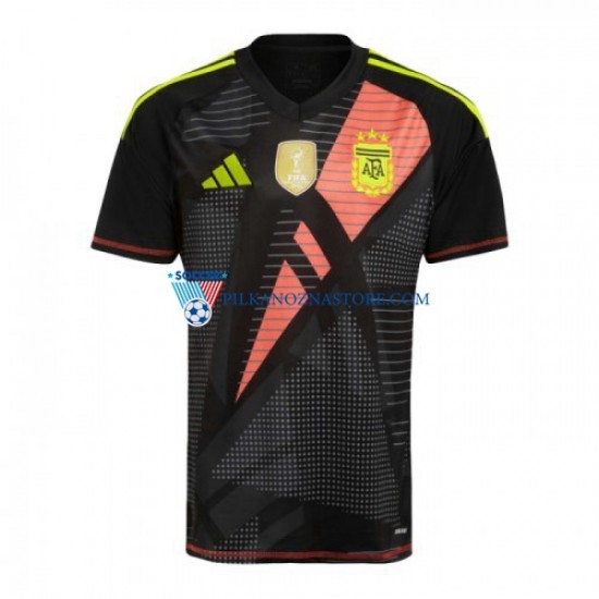 Strój Bramkarski Argentyna Koszulka Męska Domowy Copa America 2024 Krótkie Rękawy