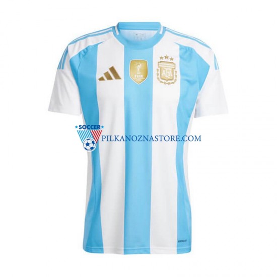 Argentyna Koszulka Męska Domowy Copa America 2024 Krótkie Rękawy
