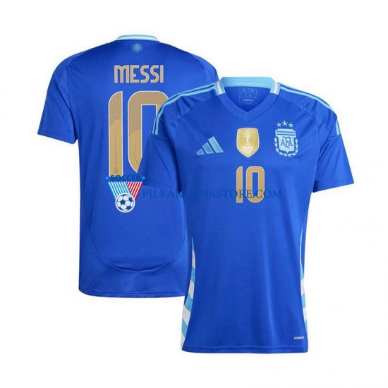 Argentyna Lionel Messi 10 Koszulka Męska Wyjazdowy Copa America 2024 Krótkie Rękawy