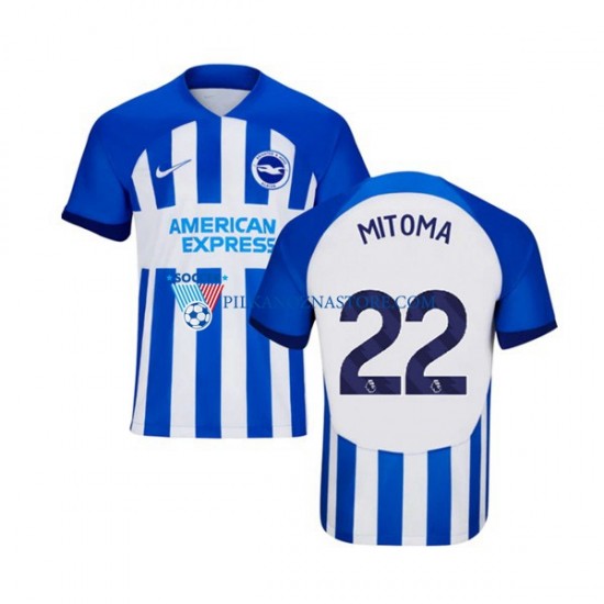 Brighton Hove Albion Mitoma 22 Koszulka Męska Domowy 2023-2024 Krótkie Rękawy