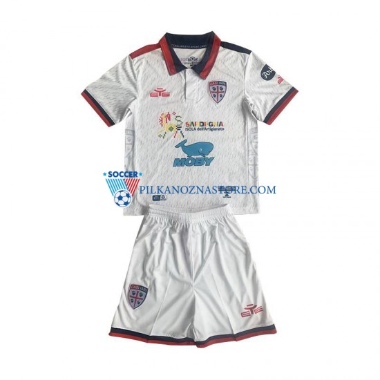 Cagliari dla Dzieci Koszulka Wyjazdowy 2023-2024 Krótkie Rękawy