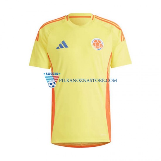 Kolumbia Koszulka Męska Domowy Copa America 2024 Krótkie Rękawy