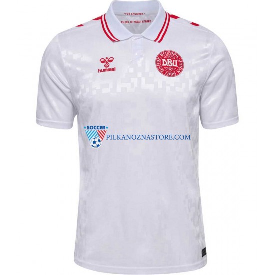 Dania Koszulka Męska Wyjazdowy Euro 2024 Krótkie Rękawy
