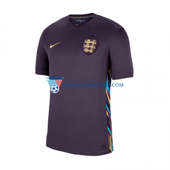 Anglia Koszulka Męska Wyjazdowy Euro 2024 Krótkie Rękawy