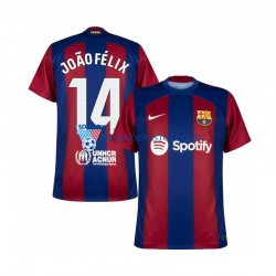 FC Barcelona Joao Felix 14 Koszulka Męska Domowy 2023-2024 Krótkie Rękawy
