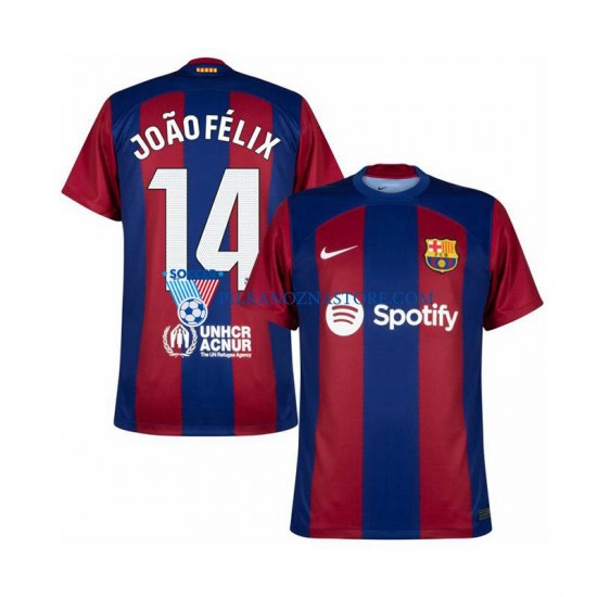 FC Barcelona Joao Felix 14 Koszulka Męska Domowy 2023-2024 Krótkie Rękawy