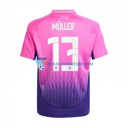 Niemcy Thomas Muller 13 Koszulka Męska Wyjazdowy Euro 2024 Krótkie Rękawy