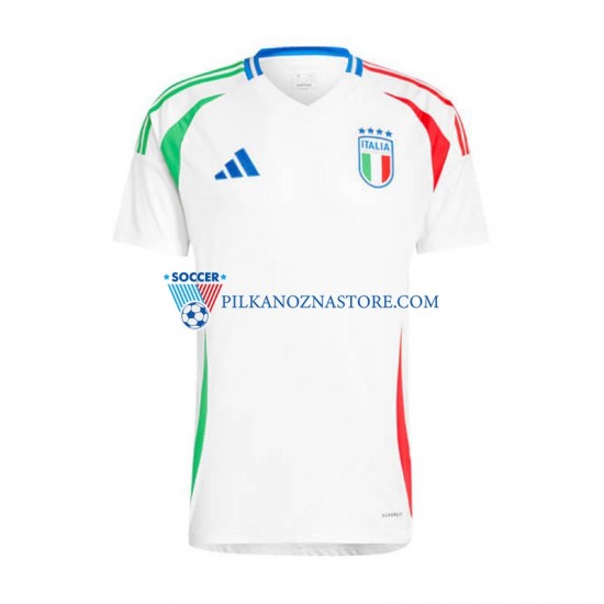 Włochy Koszulka Męska Wyjazdowy Euro 2024 Krótkie Rękawy