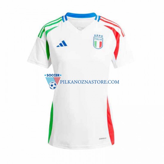 Włochy Koszulka Damska Wyjazdowy Euro 2024 Krótkie Rękawy