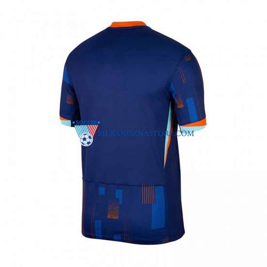 Holandia Koszulka Męska Wyjazdowy Euro 2024 Krótkie Rękawy