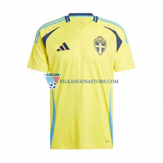 Szwecja Koszulka Męska Domowy 2024 Krótkie Rękawy