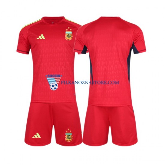 Strój Bramkarski Argentyna dla Dzieci Koszulka Wyjazdowy MŚ 2022 Krótkie Rękawy