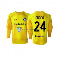 Strój Bramkarski Inter Mediolan Andre Onana 24 Koszulka Męska Wyjazdowy 2022-2023 Długie Rękawy