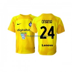 Strój Bramkarski Inter Mediolan Andre Onana 24 Koszulka Męska Wyjazdowy 2022-2023 Krótkie Rękawy