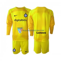 Strój Bramkarski Inter Mediolan dla Dzieci Koszulka Wyjazdowy 2022-2023 Długie Rękawy