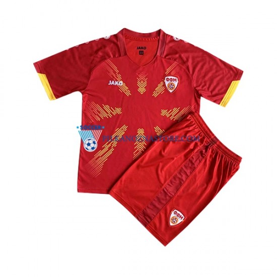 Macedonia Północna dla Dzieci Koszulka Domowy 2023 Krótkie Rękawy