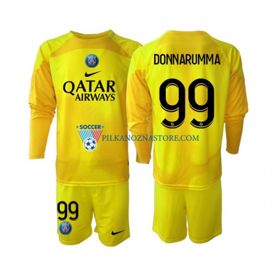 Strój Bramkarski Paris Saint-Germain dla Dzieci Gianluigi Donnarumma 99 Koszulka Trzeci 2022-2023 Długie Rękawy