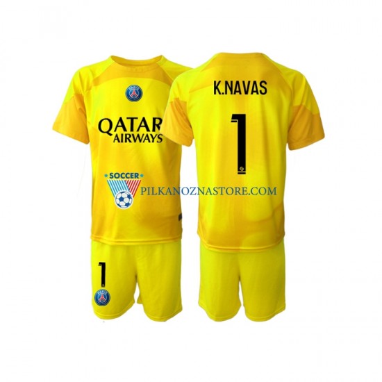 Strój Bramkarski Paris Saint-Germain dla Dzieci K.NAVAS 1 Koszulka Trzeci 2022-2023 Krótkie Rękawy