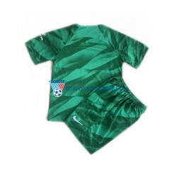 Strój Bramkarski Atlético Madryt dla Dzieci Koszulka Wyjazdowy 2023-2024 Krótkie Rękawy