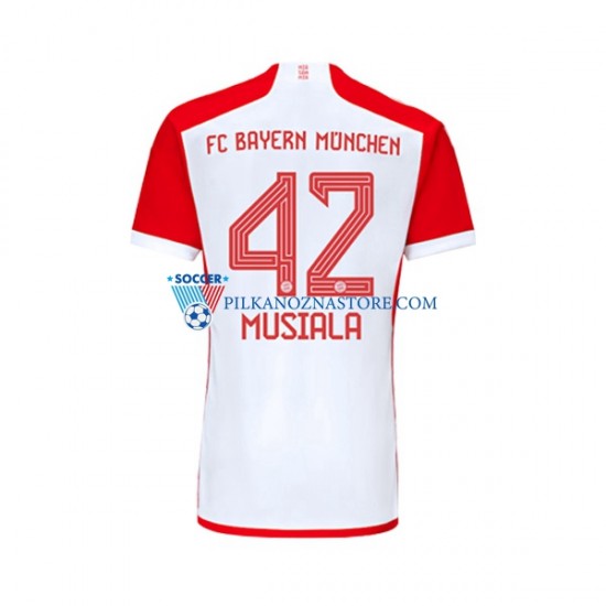 Bayern Monachium Jamal Musiala 42 Koszulka Męska Domowy 2023-2024 Krótkie Rękawy