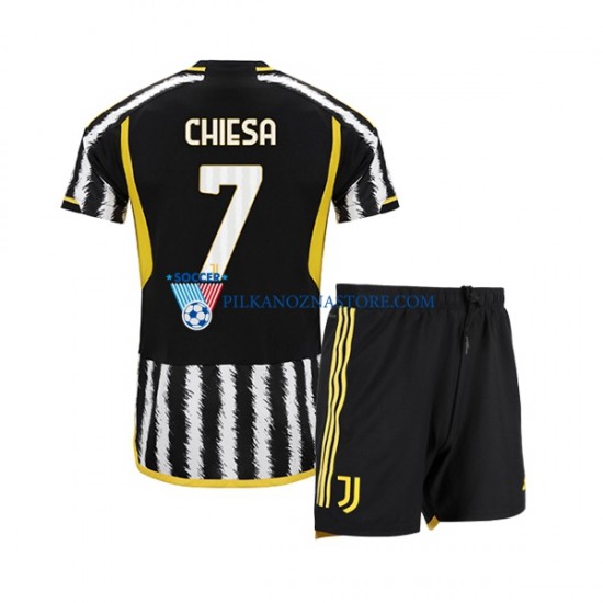 Juventus dla Dzieci Federico Chiesa 7 Koszulka Domowy 2023-2024 Krótkie Rękawy