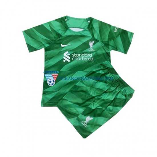 Strój Bramkarski Liverpool dla Dzieci Koszulka Domowy 2023-2024 Krótkie Rękawy
