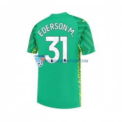 Strój Bramkarski Manchester City Ederson Moraes 31 Koszulka Męska Domowy 2023-2024 Krótkie Rękawy