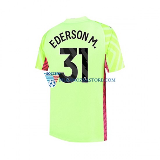 Strój Bramkarski Manchester City Ederson Moraes 31 Koszulka Męska Trzeci 2023-2024 Krótkie Rękawy