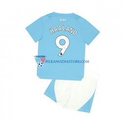 Manchester City dla Dzieci Haaland 9 Koszulka Domowy 2023-2024 Krótkie Rękawy