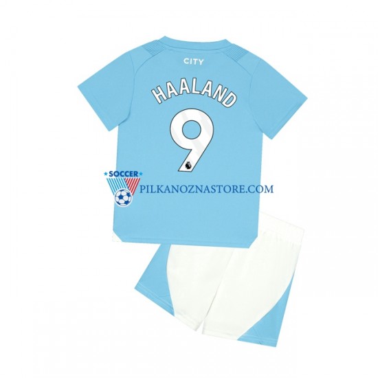 Manchester City dla Dzieci Haaland 9 Koszulka Domowy 2023-2024 Krótkie Rękawy