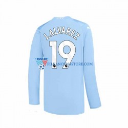 Manchester City J. ALVAREZ 19 Koszulka Męska Domowy 2023-2024 Długie Rękawy