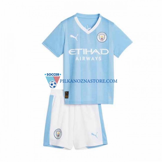 Manchester City dla Dzieci Koszulka Domowy 2023-2024 Krótkie Rękawy