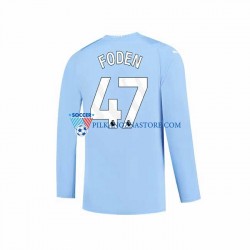 Manchester City Phil Foden 47 Koszulka Męska Domowy 2023-2024 Długie Rękawy