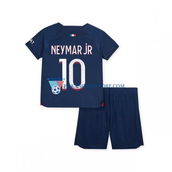 Paris Saint-Germain dla Dzieci Neymar Jr 10 Koszulka Domowy 2023-2024 Krótkie Rękawy