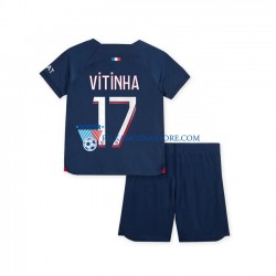 Paris Saint-Germain dla Dzieci Vitinha 17 Koszulka Domowy 2023-2024 Krótkie Rękawy