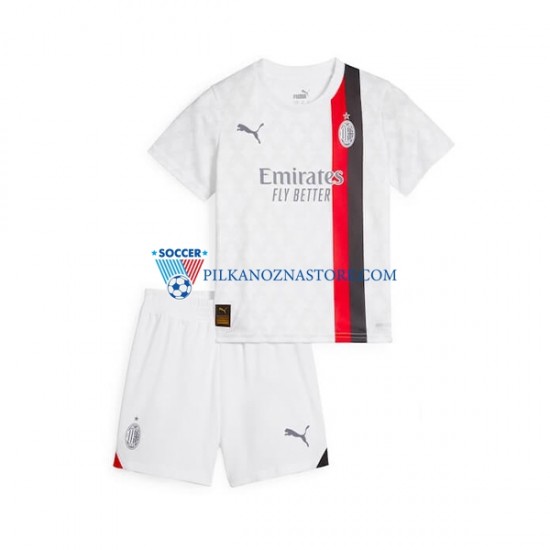 AC Milan dla Dzieci Koszulka Wyjazdowy 2023-2024 Krótkie Rękawy