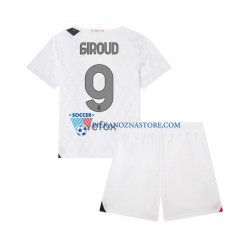 AC Milan dla Dzieci Olivier Giroud 9 Koszulka Wyjazdowy 2023-2024 Krótkie Rękawy