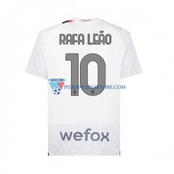 AC Milan Rafael Leao 10 Koszulka Męska Wyjazdowy 2023-2024 Krótkie Rękawy